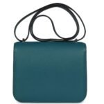 HERMÈS CONSTANCE 18 VERT BOSPHORE EVERCOLOR PALLADIUM HARDWARE