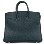 HERMÈS BIRKIN 25 VERT CYPRES OSTRICH GOLD HARDWARE
