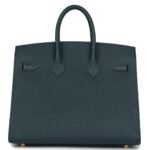 HERMÈS SPECIAL ORDER (HSS) BIRKIN SELLIER 25 VERT CYPRESS VERSO EPSOM BRUSHED GOLD HARDWARE