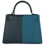 HERMÈS KELLY SELLIER 28 CASAQUE VERT CYPRES AND VERT BOSPHORE EPSOM GOLD HARDWARE