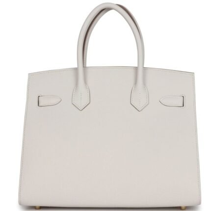 HERMÈS BIRKIN SELLIER 30 GRIS PALE EPSOM GOLD HARDWARE