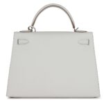 HERMÈS KELLY SELLIER 32 GRIS PALE EPSOM PALLADIUM HARDWARE