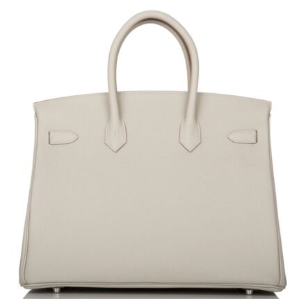 HERMÈS BIRKIN 35 GRIS PERLE TOGO PALLADIUM HARDWARE