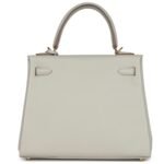 HERMÈS KELLY RETOURNE 25 GRIS PERLE SWIFT GOLD HARDWARE