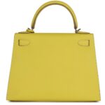 HERMÈS KELLY SELLIER 28 LIME EPSOM PALLADIUM HARDWARE
