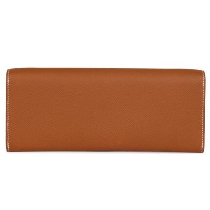 HERMÈS CHAINE D' ANCRE WALLET TO GO GOLD EPSOM PALLADIUM HARDWARE