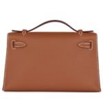 HERMÈS KELLY POCHETTE GOLD SWIFT GOLD HARDWARE
