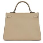 HERMÈS KELLY RETOURNE 35 TRENCH TOGO PALLADIUM HARDWARE