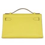 HERMÈS KELLY POCHETTE LIME SWIFT GOLD HARDWARE