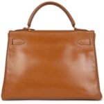 VINTAGE HERMÈS KELLY RETOURNE 32 NATUREL SABLE CHAMONIX GOLD HARDWARE