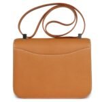 HERMÈS CONSTANCE 1-24 NATUREL SABLE VACHE NATUREL GRAINE PALLADIUM HARDWARE