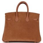 HERMÈS BIRKIN 25 CHAMOIS GRIZZLY AND GOLD SWIFT GOLD HARDWARE