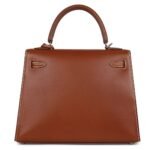 HERMÈS KELLY SELLIER 25 FAUVE BARENIA PALLADIUM HARDWARE