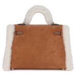 HERMÈS TEDDY KELLY 20 CHAMOIS SHEARLING AND SWIFT PALLADIUM HARDWARE