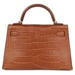 HERMÈS KELLY SELLIER 20 GOLD MATTE ALLIGATOR GOLD HARDWARE