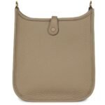 HERMÈS EVELYNE TPM BEIGE MARFA CLEMENCE GOLD HARDWARE