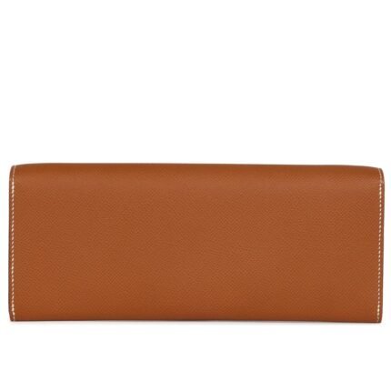 HERMÈS CHAINE D' ANCRE WALLET TO GO GOLD EPSOM PALLADIUM HARDWARE
