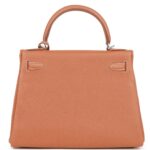 HERMÈS KELLY RETOURNE 28 GOLD TOGO PALLADIUM HARDWARE