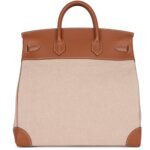 HERMÈS BIRKIN HAC 40 GOLD EVERCOLOR AND ECRU TOILE PALLADIUM HARDWARE