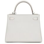 HERMÈS KELLY RETOURNE 28 GRIS PALE TOGO PALLADIUM HARDWARE