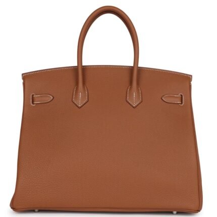 HERMÈS BIRKIN 35 GOLD TOGO PALLADIUM HARDWARE