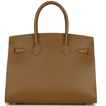 PRE-OWNED HERMÈS BIRKIN SELLIER 30 BRONZE DORE MADAME PALLADIUM HARDWARE