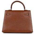 VINTAGE HERMÈS MICRO KELLY SELLIER 15 GOLD COURCHEVEL GOLD HARDWARE