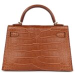 HERMÈS KELLY SELLIER 20 GOLD MATTE ALLIGATOR GOLD HARDWARE