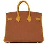HERMÈS SPECIAL ORDER HSS BIRKIN 25 GOLD AND JAUNE AMBRE TOGO BRUSHED GOLD HARDWARE