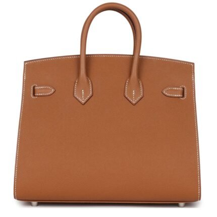 HERMÈS BIRKIN SELLIER 25 GOLD EPSOM PALLADIUM HARDWARE
