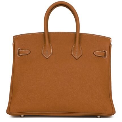 HERMÈS BIRKIN 25 GOLD TOGO PALLADIUM HARDWARE