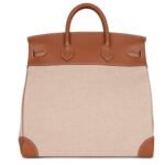 HERMÈS BIRKIN HAC 40 GOLD EVERCOLOR AND ECRU TOILE PALLADIUM HARDWARE