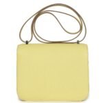 HERMÈS CONSTANCE 18 LIMONCELLO CHEVRE MYSORE PALLADIUM HARDWARE