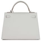 HERMÈS KELLY SELLIER 32 GRIS PALE EPSOM PALLADIUM HARDWARE