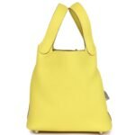 HERMÈS PICOTIN LOCK 18 LIME CLEMENCE PALLADIUM HARDWARE