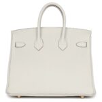 HERMÈS BIRKIN 25 GRIS PALE TOGO GOLD HARDWARE