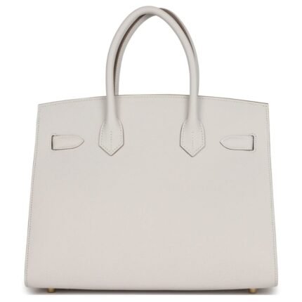 HERMÈS BIRKIN SELLIER 30 GRIS PALE EPSOM GOLD HARDWARE