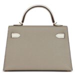 HERMÈS SPECIAL ORDER HSS KELLY 20 GRIS TOURTERELLE AND NATA CHEVRE GOLD HARDWARE