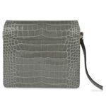 HERMÈS MINI ROULIS GRIS CIMENT SHINY ALLIGATOR PERMABRASS HARDWARE