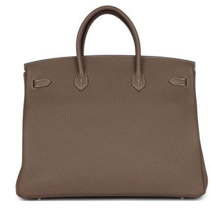 HERMÈS BIRKIN 40 ETOUPE TOGO PALLADIUM HARDWARE