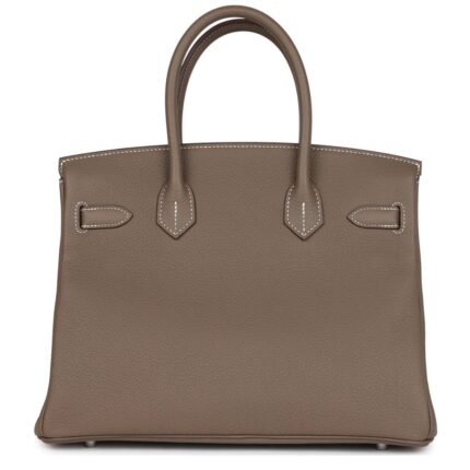 HERMÈS BIRKIN 30 ETOUPE TOGO PALLADIUM HARDWARE