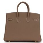 HERMÈS BIRKIN 25 ETOUPE TOGO GOLD HARDWARE