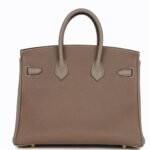 HERMÈS SPECIAL ORDER HSS BIRKIN 25 ETOUPE AND ETAIN TOGO BRUSHED GOLD HARDWARE