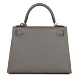 HERMÈS KELLY SELLIER 28 GRIS MEYER EPSOM GOLD HARDWARE