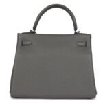 HERMÈS KELLY RETOURNE 28 GRIS MEYER CLEMENCE PALLADIUM HARDWARE