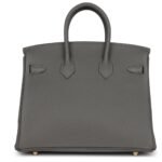 HERMÈS BIRKIN 25 GRIS MEYER TOGO GOLD HARDWARE