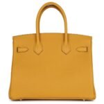 HERMÈS BIRKIN 30 JAUNE AMBRE TOGO PALLADIUM HARDWARE