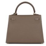 HERMÈS KELLY SELLIER 25 ETOUPE EPSOM GOLD HARDWARE