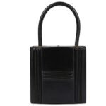 VINTAGE HERMÈS MINI CADENA LOCK BAG BLACK BOX CALF GOLD HARDWARE