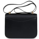 VINTAGE HERMÈS CONSTANCE 23 BLACK EVERCALF GOLD HARDWARE
